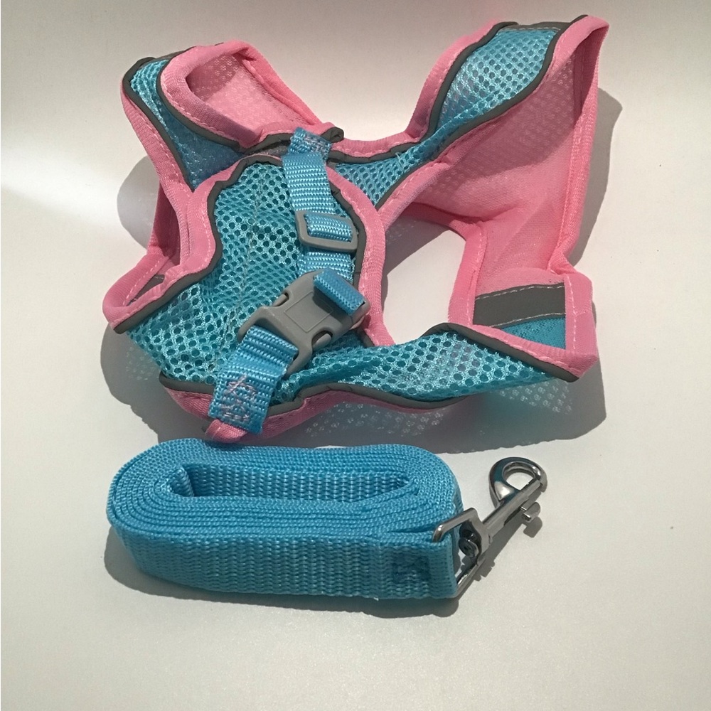 Aosory Cat/Small-Medium Dog Mesh Harness & Leash